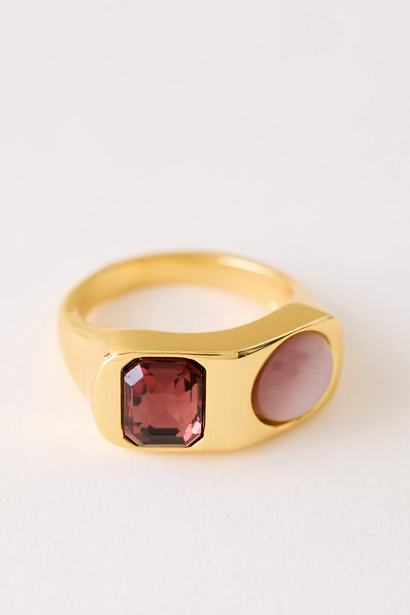 Gold-Plated Stone Ring | Anthropologie (UK)