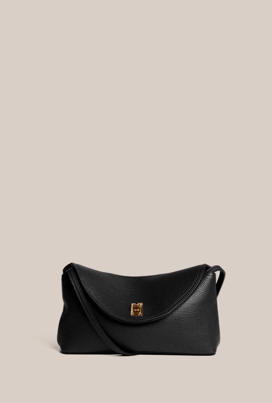 Sloane Black Leather Crossbody Clutch | VESTIRSI