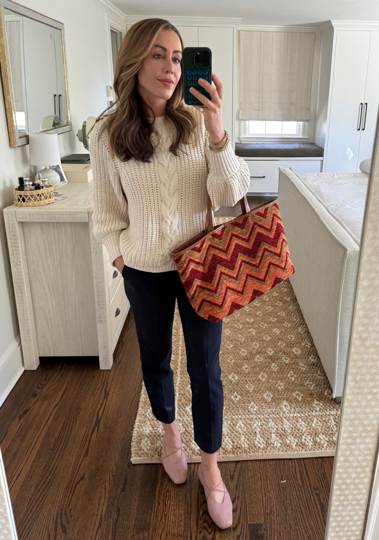 A very fall OOTD🤎 I’m wearing the Theory pull on trousers in the color navy, I size down by 1 size and they fit perfectly. My sweater is Sezane and sold out, but I found some similar styles for you!

Cable knit sweater | fall tote bag | trousers 

#LTKWorkwear #LTKStyleTip #LTKSeasonal