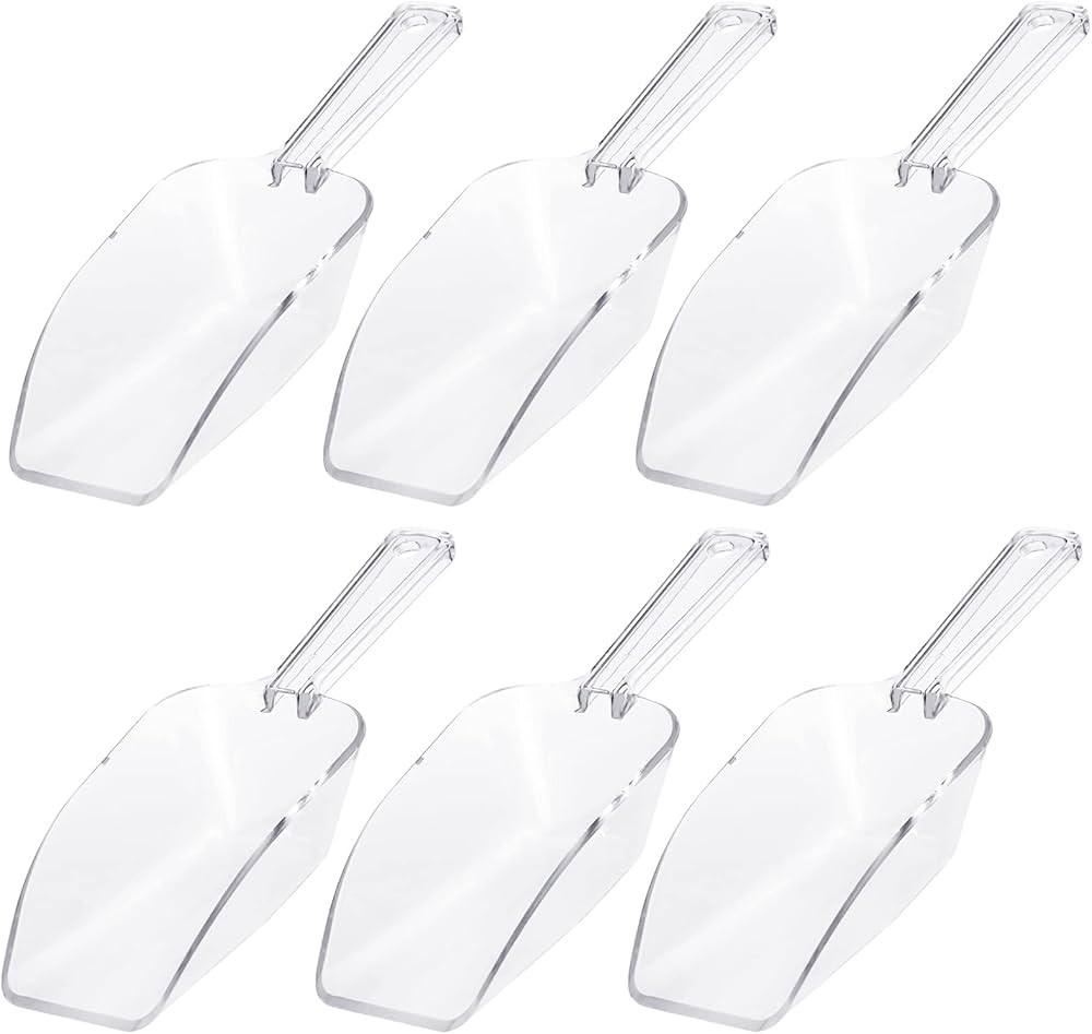 Ice Scoop Candy Buffet Containers Scoopers, Hmxpls Clear Plastic Scoop for Popcorn Cookie Candy B... | Amazon (US)