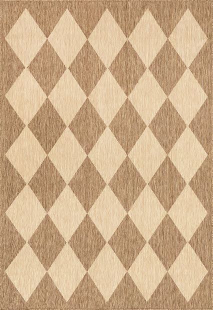 Beige Adelaide Harlequin Indoor/Outdoor 8' x 10' Area Rug | Rugs USA