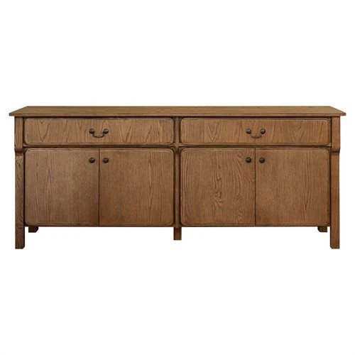 Celandine Updated Traditional Brown Oak Sideboard | Kathy Kuo Home