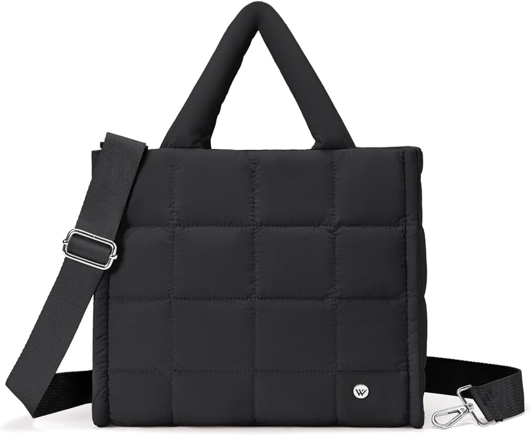 WESTBRONCO Puffer Crossbody Bags for Women Quilted Tote Bag Puffy Weekender Overnight Bag Nylon S... | Amazon (US)