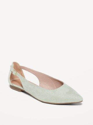 Faux-Suede Slingback Flats for Women | Old Navy (US)