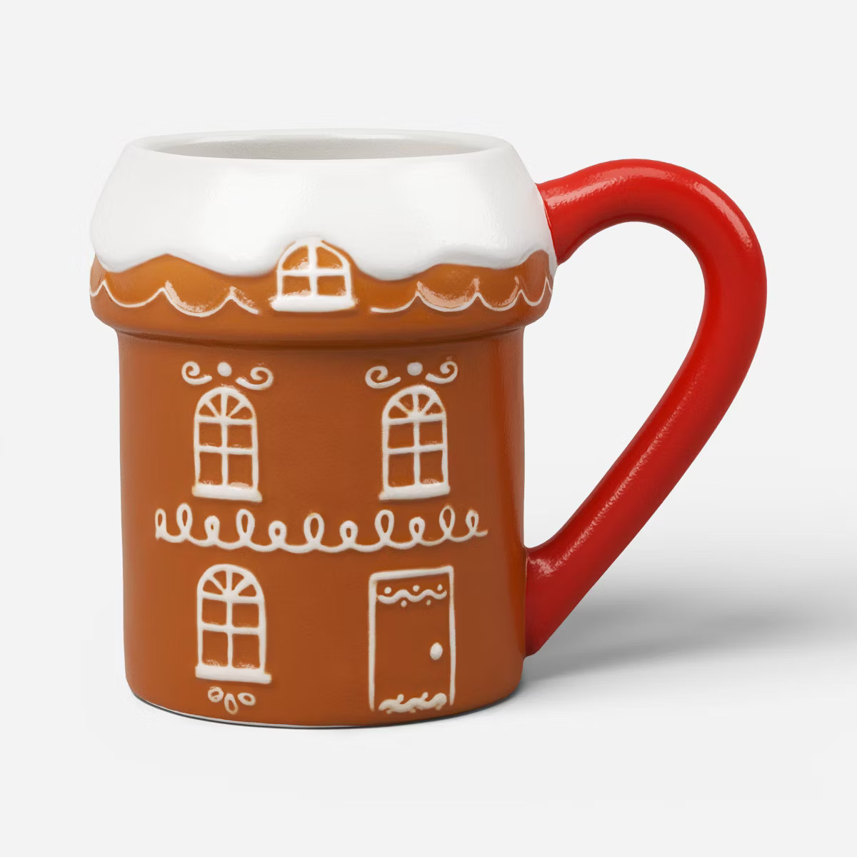 15.8 fl oz Christmas Stoneware Figural Gingerbread House Mug - Wondershop™ | Target