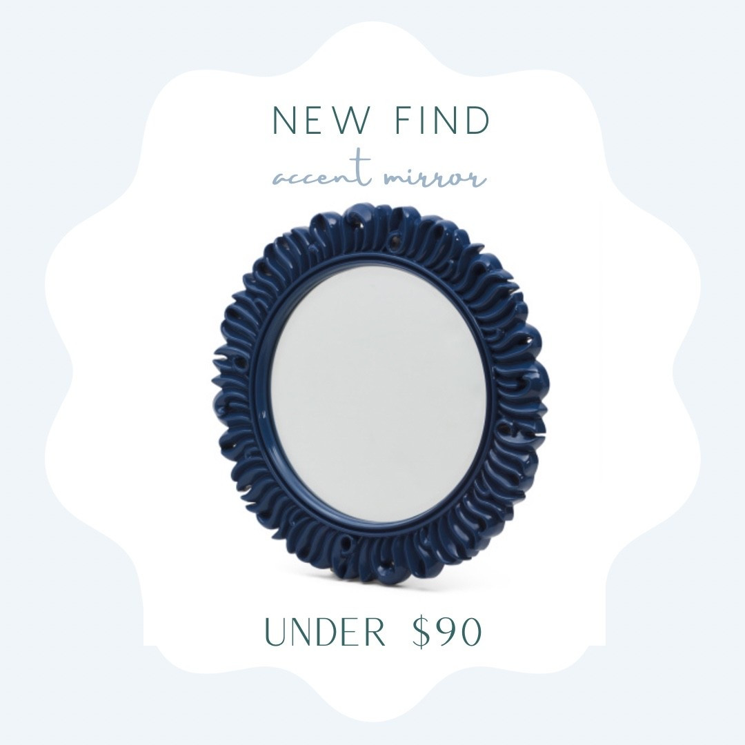 Designer lookalike round mirror under $100! 