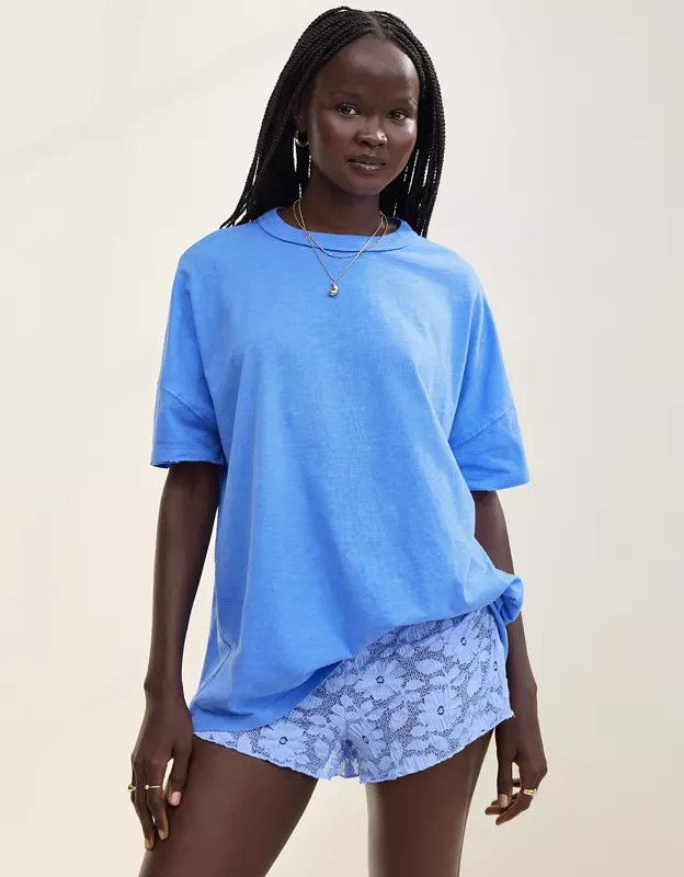 Aerie Oversized Crew Boyfriend T-Shirt | American Eagle Outfitters (US & CA)