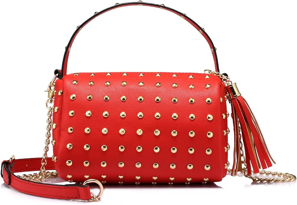 LOVEVOOK Shoulder Bag Small Side Purse Mini Clutch with Bling Rivets | Amazon (US)