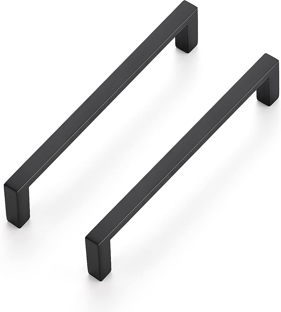 Ravinte 5 Pack Matte Black Cabinet Pulls Slim Kitchen Cabinet Handles 5 inch Hole Center Drawer P... | Amazon (US)
