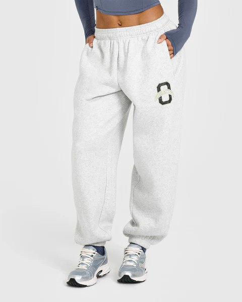 Foundations Joggers With Printed Graphic 
 Light Grey Marl | Oner Active (UK / US)