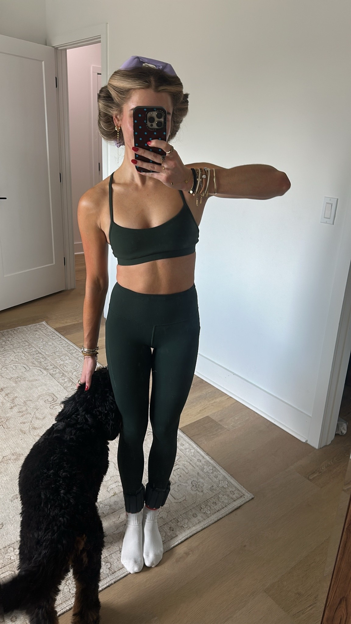 I am wearing a Lululemon workout set my sports bra is the Lululemon flow y bra nulu light supports A-C cups in size 2 in color rainforest green and my leggings are the wunder train high rise tight 25” pockets size 2 in rainforest green. My lululemon like new code is SLOANE10. 

My workout and workout gear for my daily workout. I take pilates classes from @lexfish on Instagram she has a whole online platform and membership! Most of my pilates gear and tools are from Bala. Bala use code SLOANE15. 
#workoutgear #workoutwear #pilates #ootd #outfit #athleticwear #athleticoutfit #bikershorts #sportsbra #pilatesoutfit #athleisure #bala #pilatesworkout #pilateslovers #pilatestiktok #balabangles @lululemon

#LTKootd #LTKfitnessgoals #LTKActive