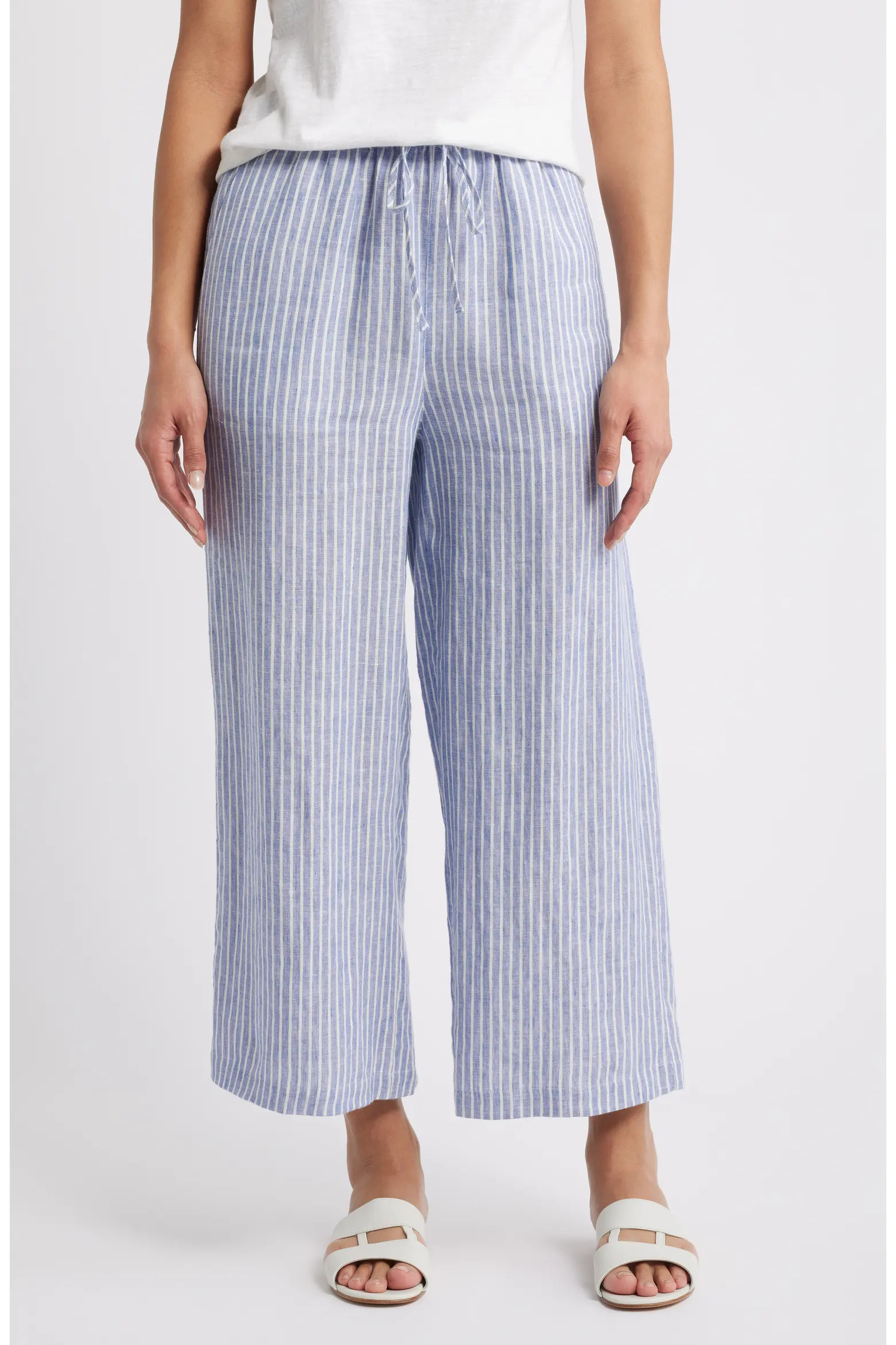 Wide Leg Crop Linen Pants (Women) | Nordstrom | Nordstrom