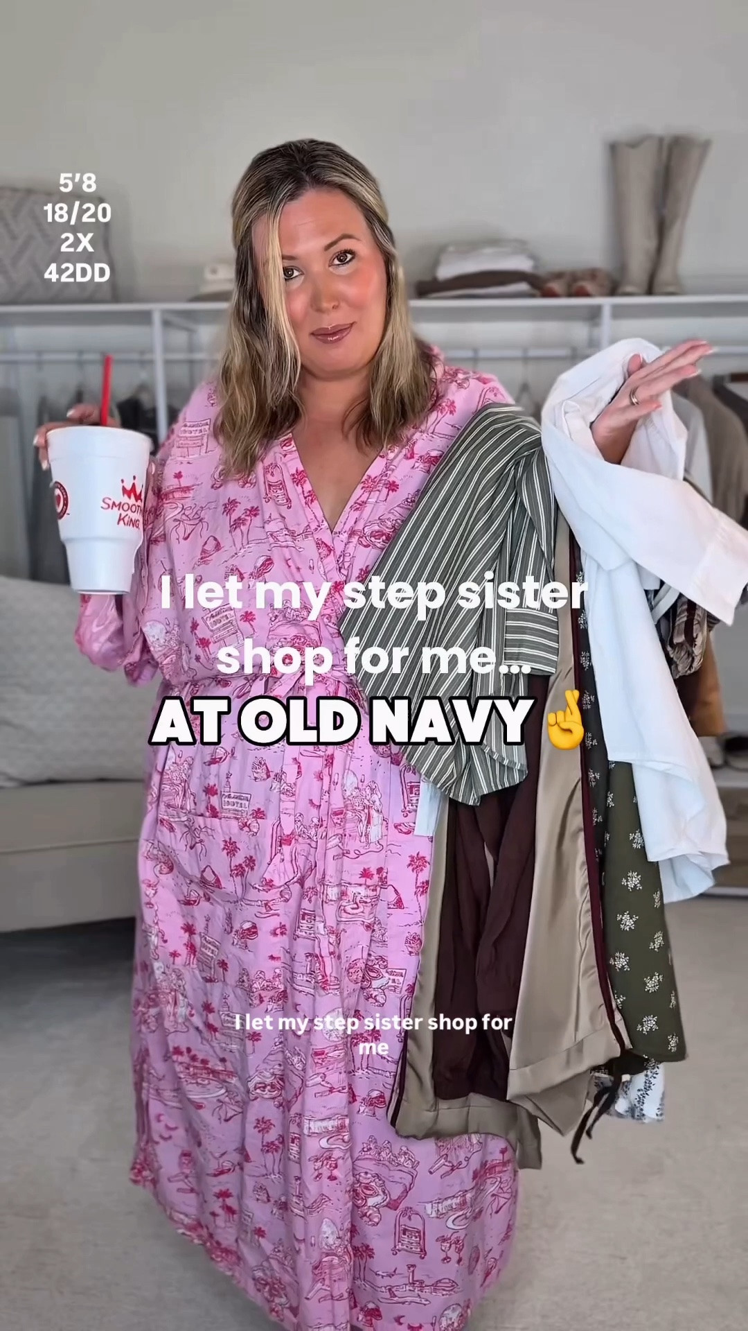 PART 1 I let my step sister shop for me! I got a 2X in everything! The button up shirts were snug so I’d size up, the skirt was a little tight also. The green tank was big up top but tight in the hips. Plus size, outfit inspo, old navy, apron belly, mom life

#LTKSeasonal #LTKMidsize #LTKPlusSize