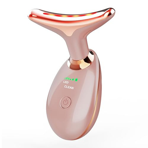 MCSYPOAL 7-in-1 Deplux Face Neck Massager for Daily Skin Care Routine, Portable Facial Massager, Skin Care Tool, Rose Gold | Amazon (US)