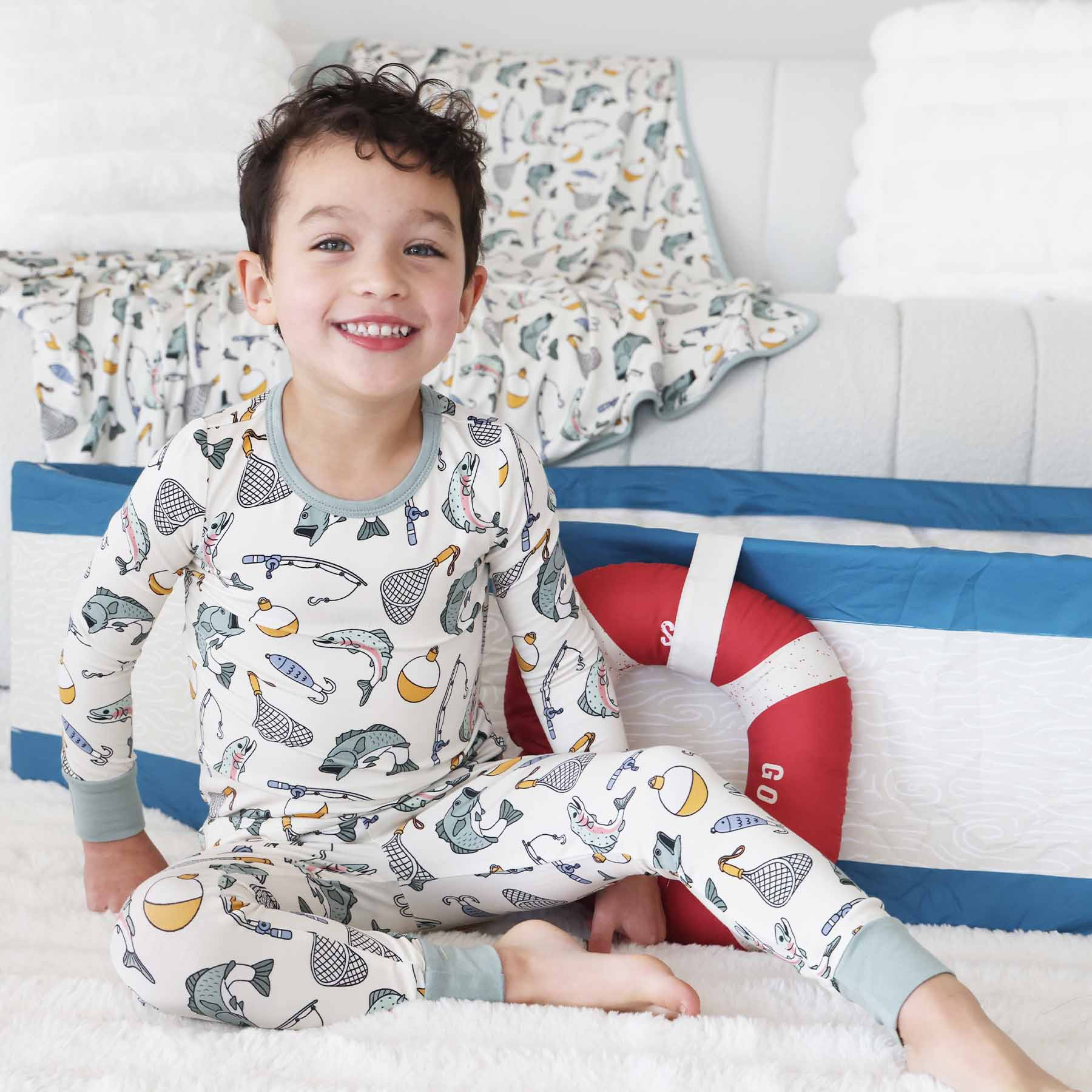 Catch of the Day Two Piece Pajama Set | Caden Lane