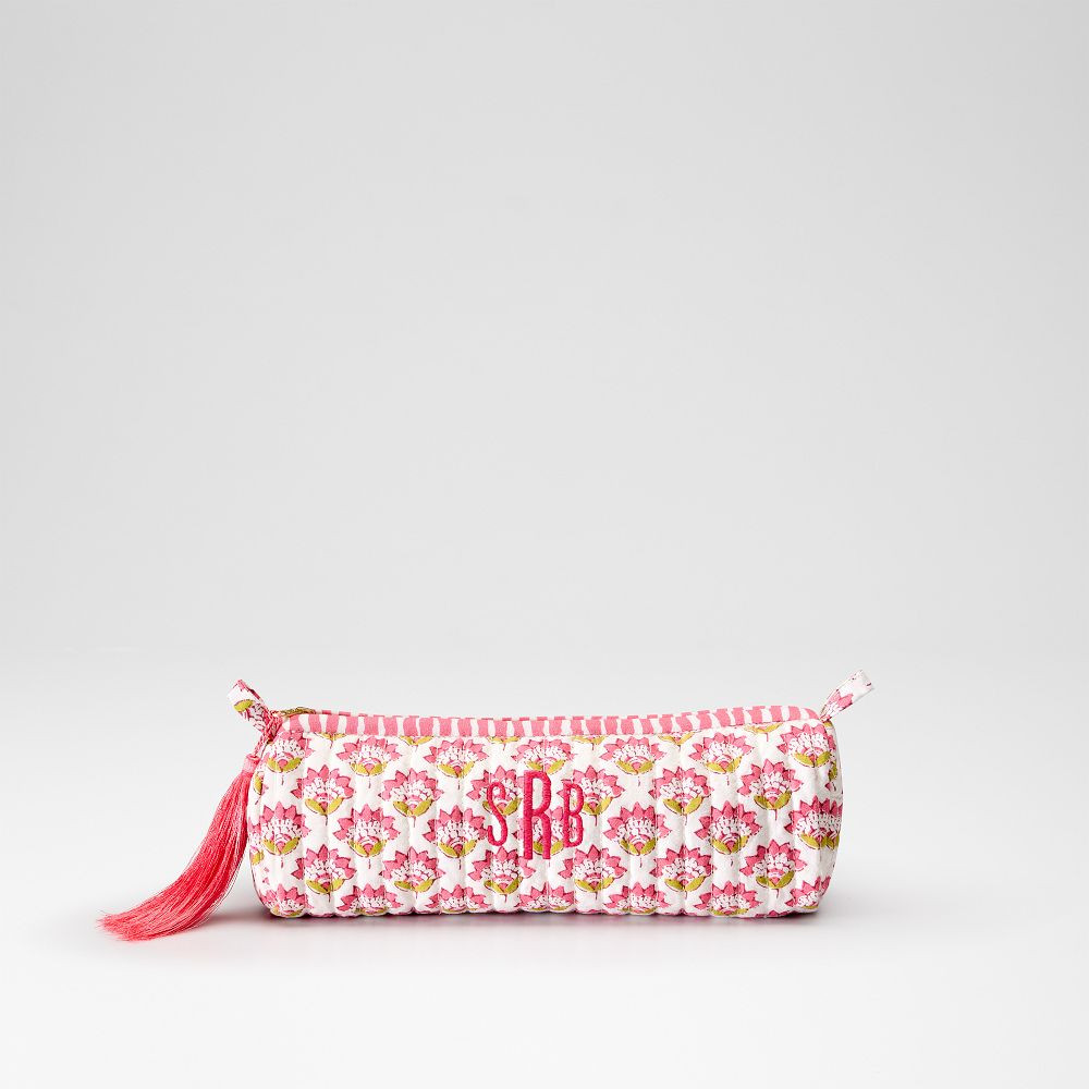 Block Print Quilted Cosmetic Pouch | Mark and Graham
