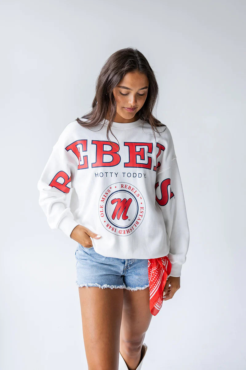 Ole Miss Philly Split Lantern Sleeve Crew | Gameday Social