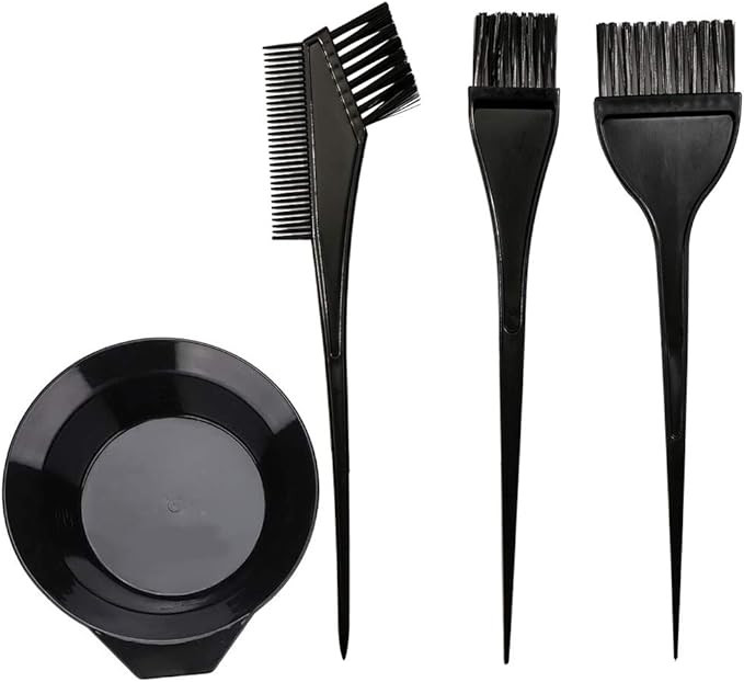 Hair Dye Color Brush and Bowl Set, Color Bowl Brushes Tool Mixing Bowl Kit Tint Comb for Hair Tin... | Amazon (US)