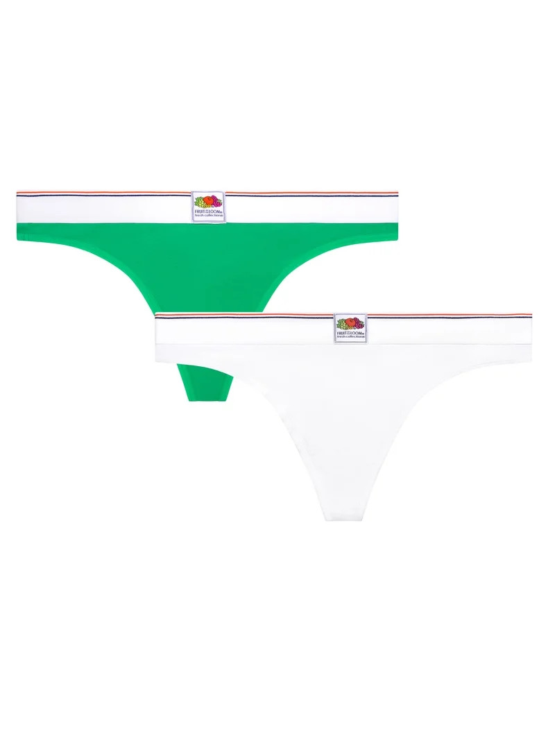 fresh collection® by Fruit of the Loom® cotton thong 2-pack | Walmart (US)