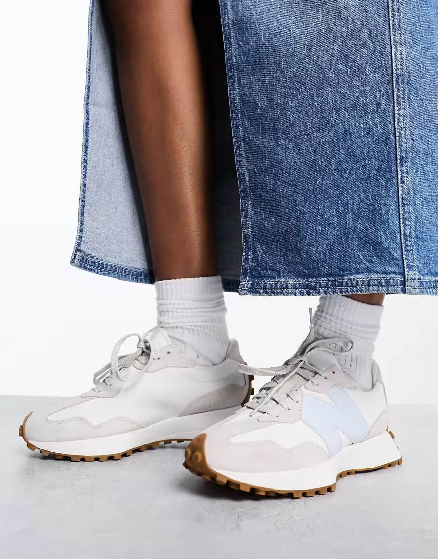 New Balance 327 sneakers in white & blue | ASOS (Global)