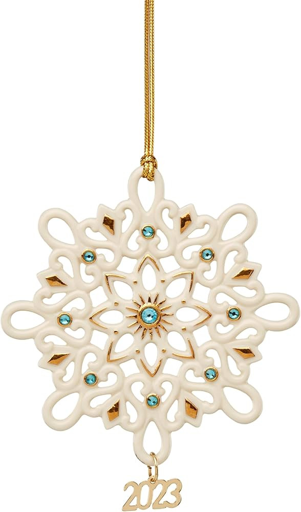 Lenox 894425 2023 Annual Gemmed Snowflake Ornament | Amazon (US)