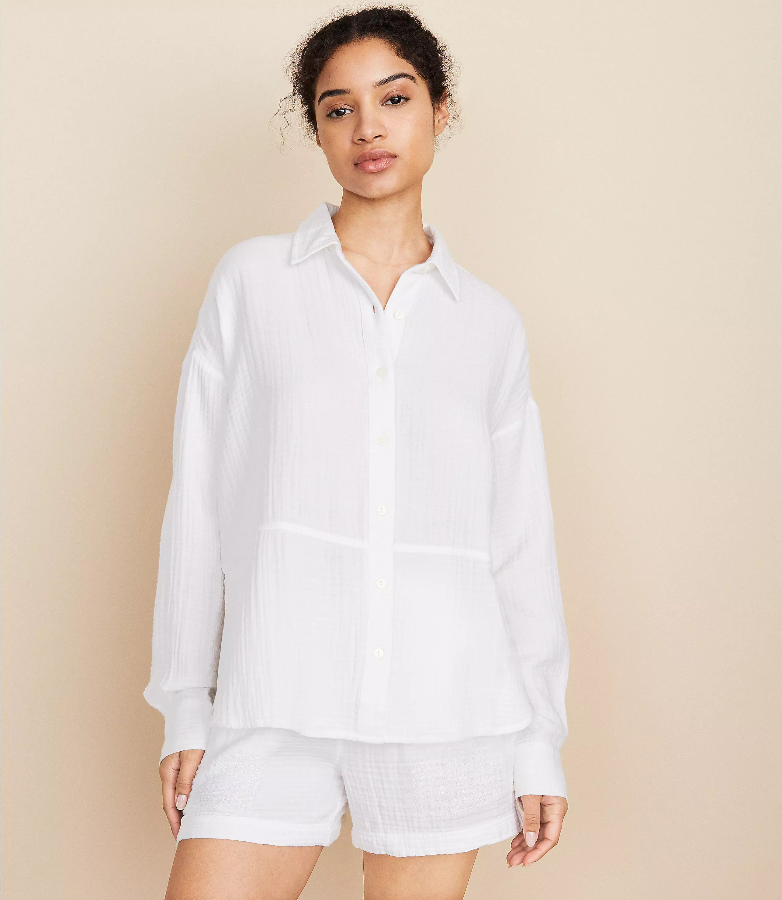 Lou & Grey Triple Cloth Tunic Shirt | LOFT