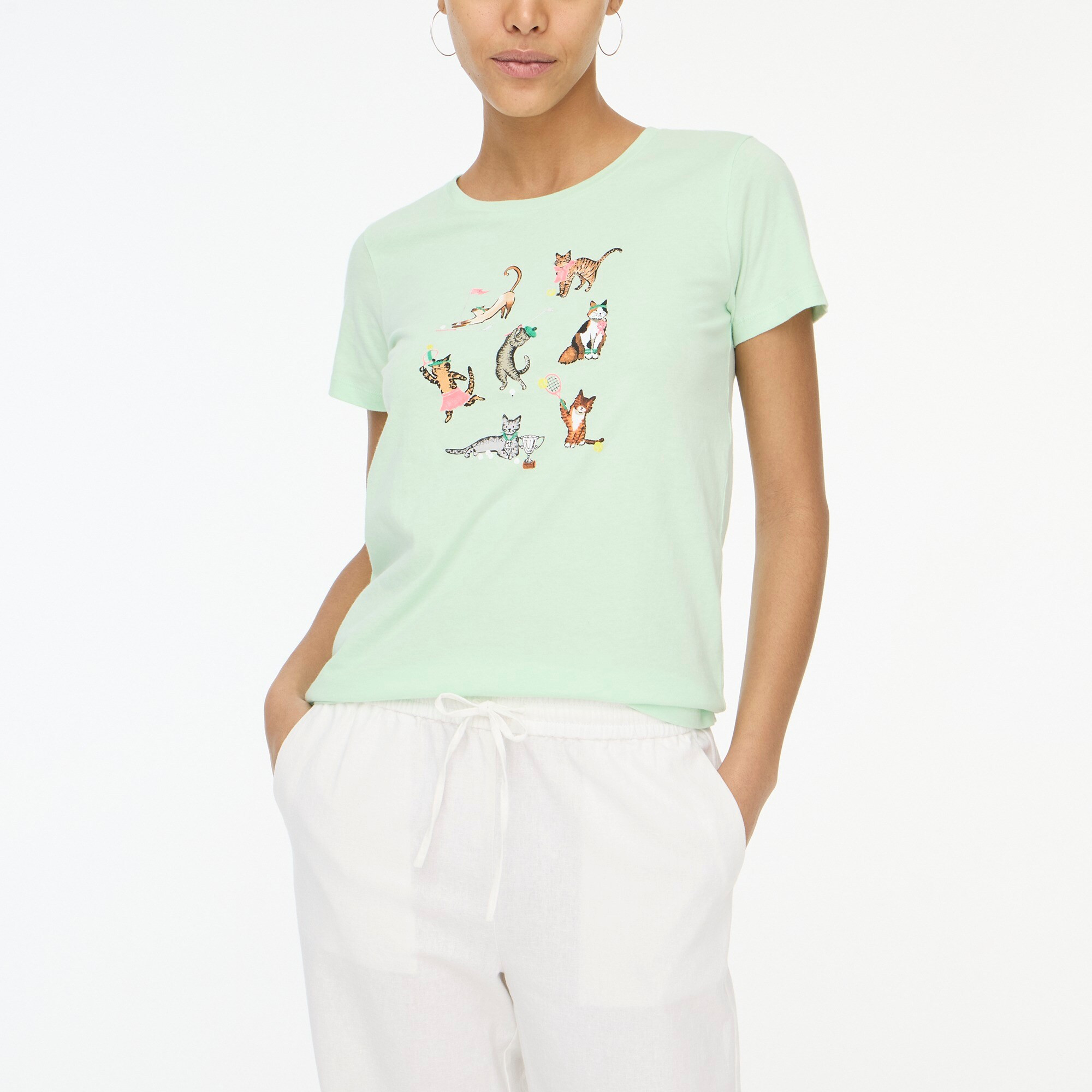 Sporty cats graphic tee | J.Crew Factory