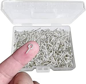 300PCS Small Screw Eye Pins,10 x 5mm Eye pins Hooks,Mini Screw Eye Pin Peg for Arts & Crafts Proj... | Amazon (US)