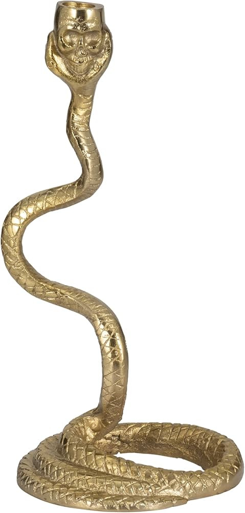 Sagebrook Home Aluminum 13-Inch Gold Snake Taper Candle Holder - Elegant Tealights Decor, Enhance... | Amazon (US)
