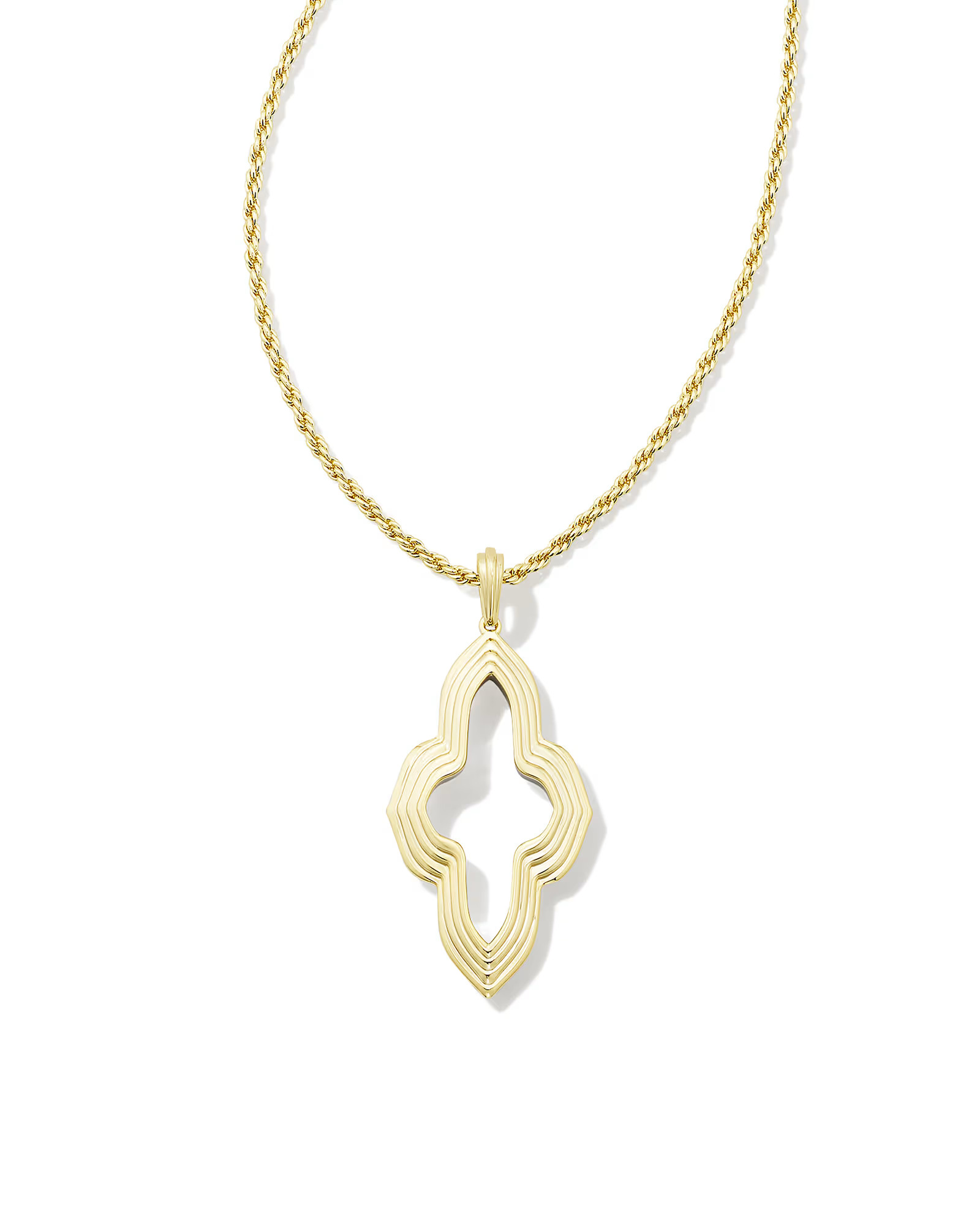 Abbie Small Long Pendant Necklace in Mixed Metal | Kendra Scott