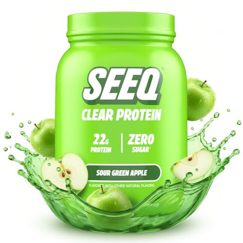 SEEQ Supply Clear Whey Protein Powder - 22 Servings, 22g Protein Per Serving - Sour Green Apple | Amazon (US)