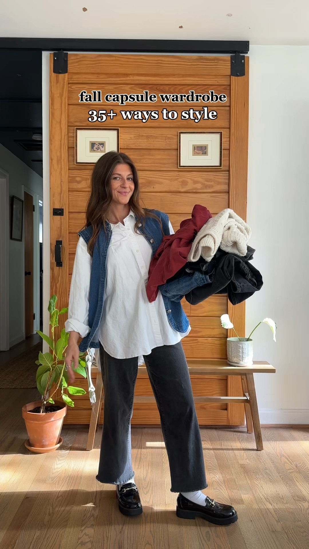 FALL CAPSULE WARDROBE 🤍  (black jeans I linked a similar pair I just bought that I love. ones in video are wild fable

#fall #falloutfits #sweaters