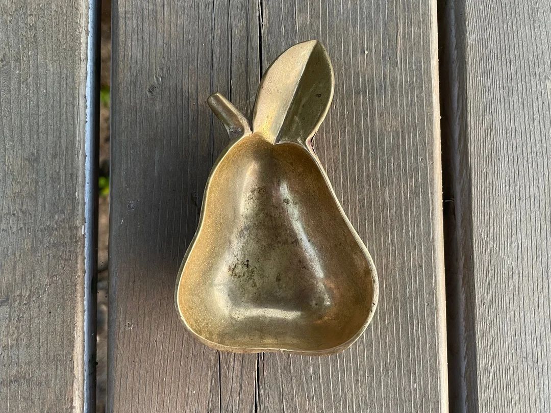 Vintage Solid Brass Pear Shaped Ashtray Trinket Dish Catch All Retro Boho Brass Decor | Etsy (CAD)