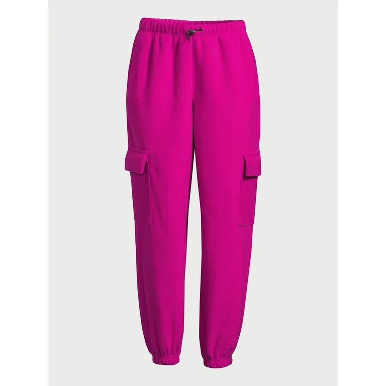 Love & Sports Women's Fleece Cargo Jogger Pants, 28” Inseam, Size XS-XXXL | Walmart (US)