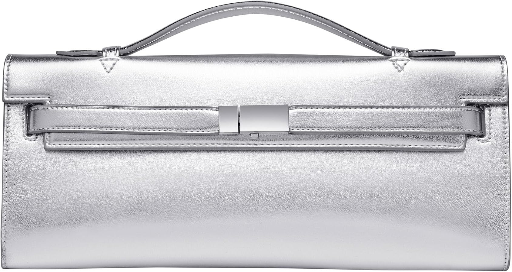 CHUNLI PU Leather Clutch Purses for Women, Trendy Ladies Top Handle Bag for Evening Work Business... | Amazon (US)