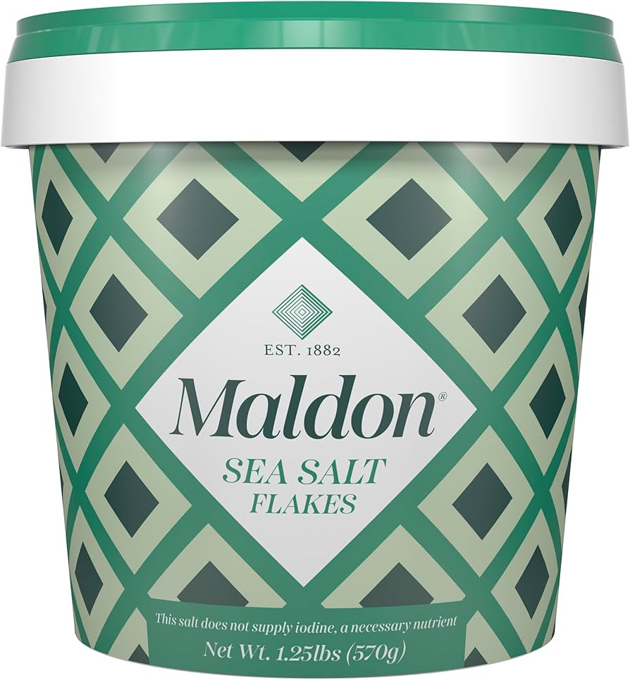 Maldon Salt, Sea Salt Flakes, 20 oz (570 g), Resealable Tub, Kosher, Natural, Handcrafted, Gourme... | Amazon (US)