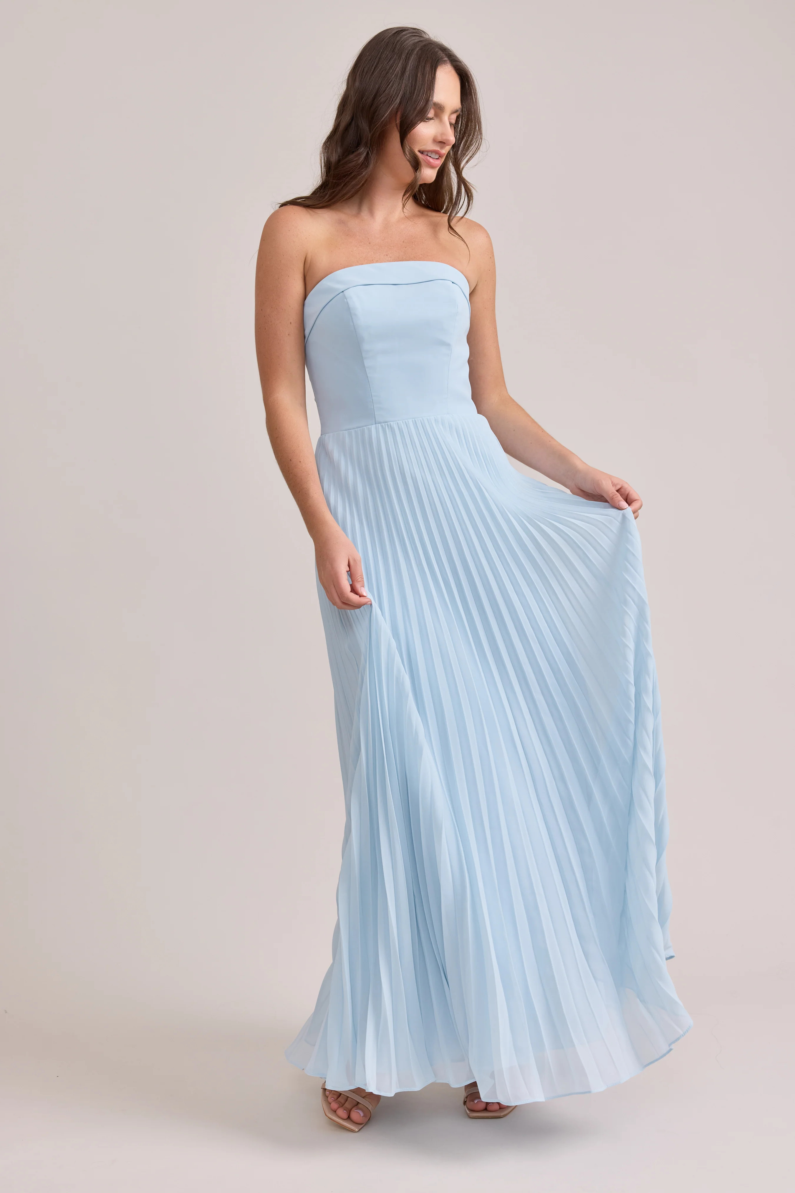 Saylor Chiffon Pleated Dress | Revelry