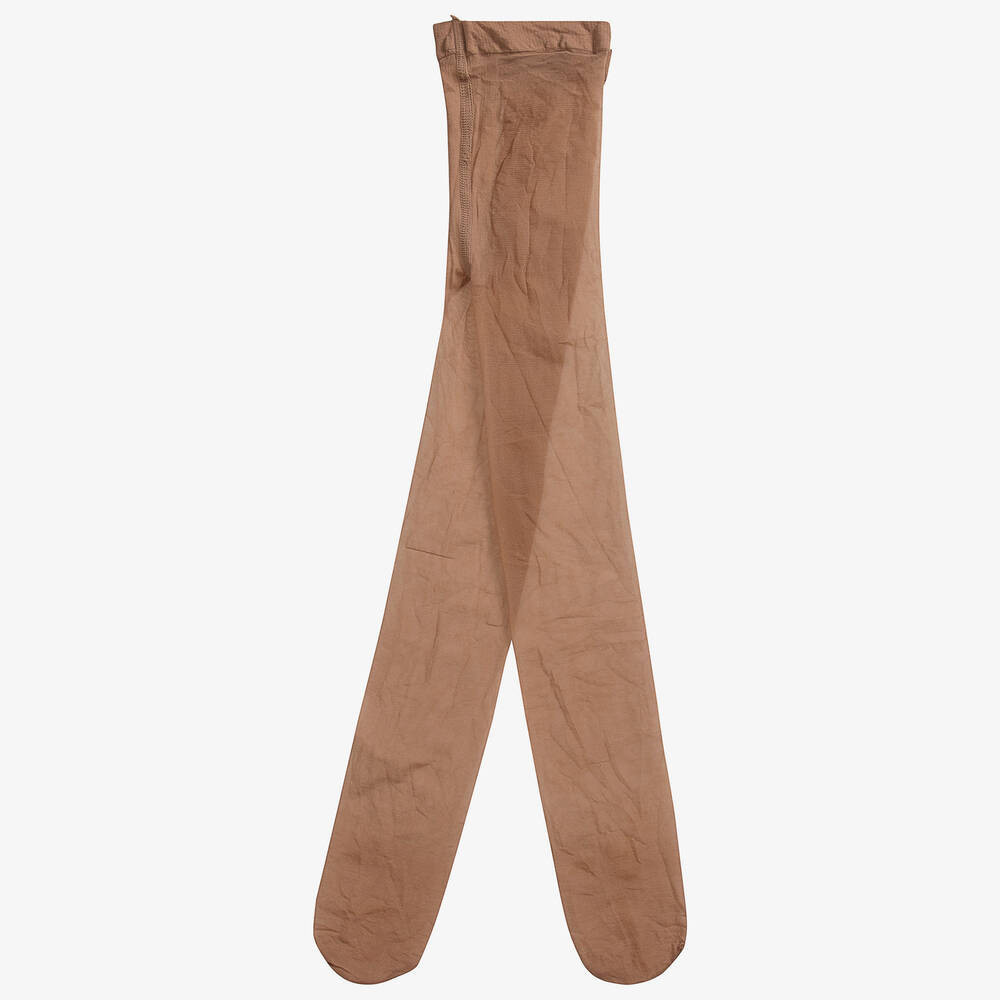 Country Kids Girls Tan Brown Sheer Tights | Childrensalon
