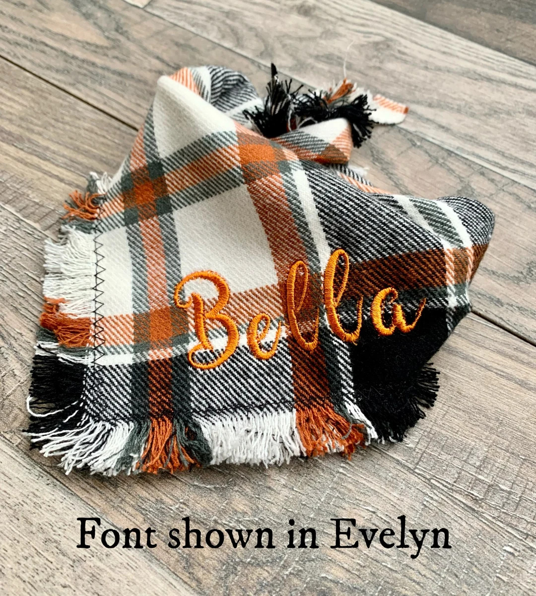 Personalized Dog Bandana * Embroidered * Custom Name * Tartan Plaid * SOFT * Tie On * Accessory* ... | Etsy (US)