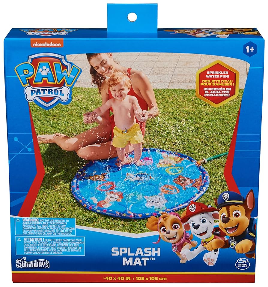 SwimWays Paw Patrol Splash Mat, Kids Splash Pad & Outdoor Toys, Paw Patrol Party Supplies & Water... | Amazon (US)