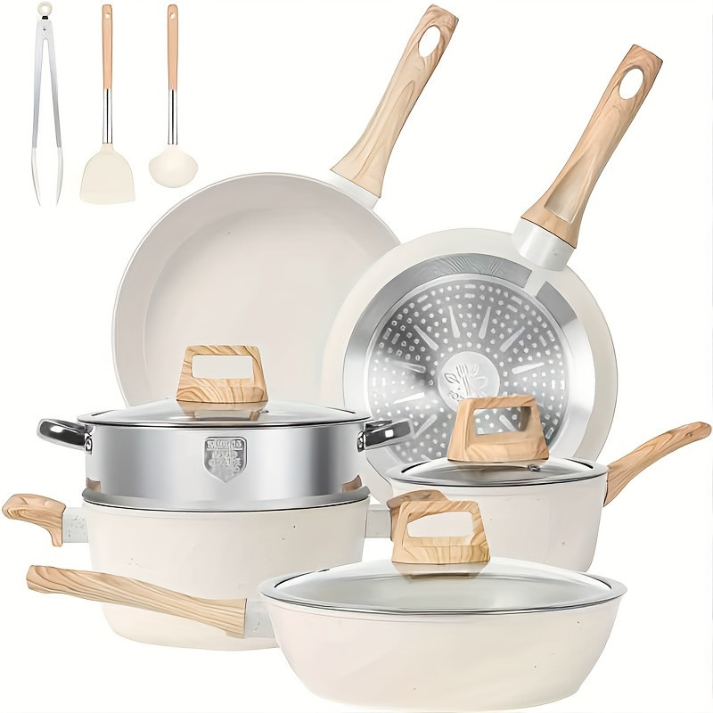 12 Pots Pans Set Non stick Cookware Set Induction Cookware - Temu | Temu Affiliate Program