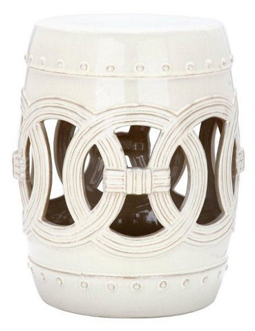 Amelia Garden Stool, Cream | One Kings Lane