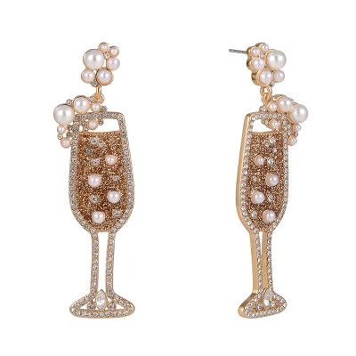 Hallmark Champagne Flute Earrings | Target