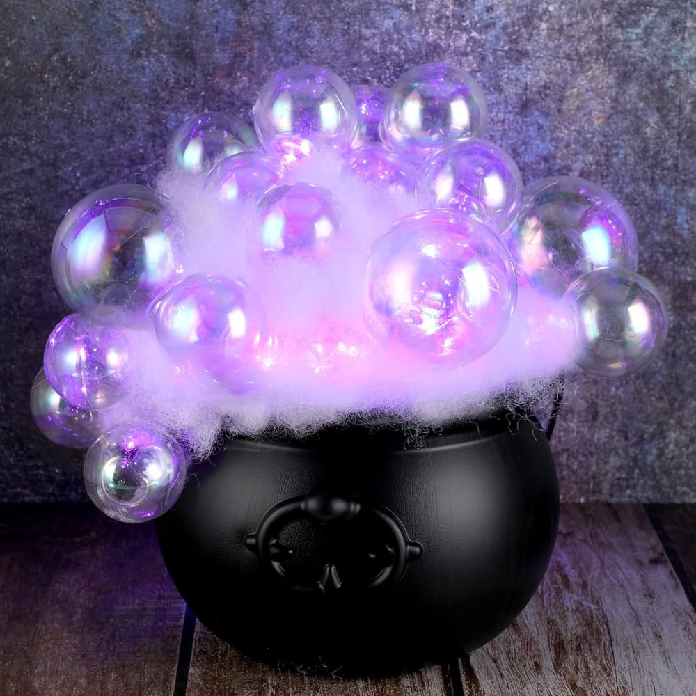 Liliful Light up Bubble Cauldron DIY Set, 7.68" Black Plastic Witches Cauldron with Handle 24 Pcs... | Amazon (US)