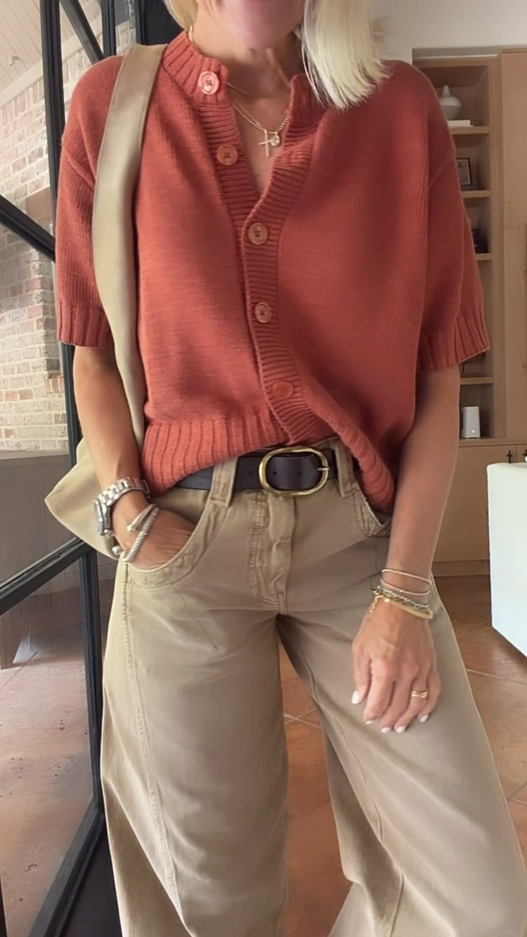 New denim  @Anthropologie 
Love the light chocolate brown.
Sizing – I  sized down one size to a 26 ￼￼

I will be wearing these now and all through the fall, styling them with multiple different tops here Striped short sleeve sweater – medium 
White J.Crew sweater - small ￼￼￼
Short sleeve burnt orange cardigan – medium 
White linen top – small 
J.Crew cashmere sweater – Small 
￼￼￼

#LTKootd #LTKmomlife #LTKOver40