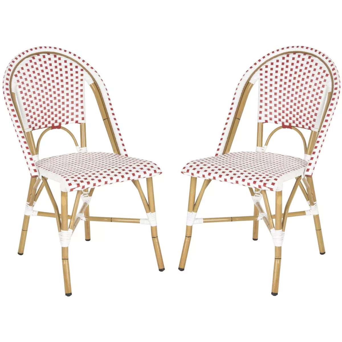 Salcha Side Chair (Set Of 2) - Indoor/Outdoor - FOX5210 - Red/White - Safavieh | Target