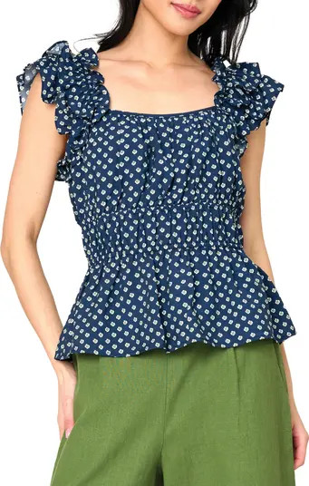 GIBSONLOOK Elle Ruffle Peplum Top | Nordstrom | Nordstrom