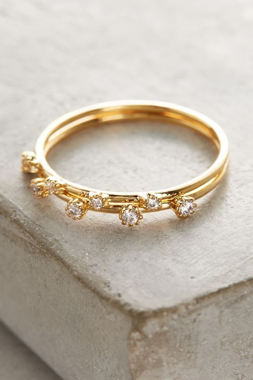 Kianne Double-Stack Ring Set | Anthropologie (US)