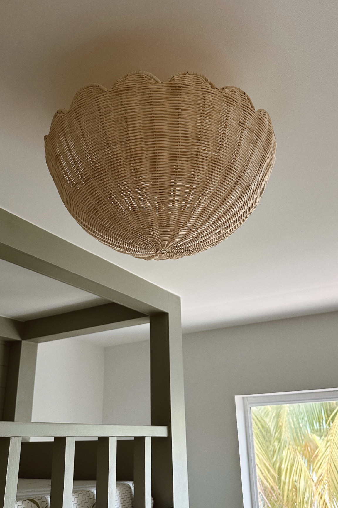 The cutest light fixture for the bunk room 🥹 so sweet for a kids room 🤍

#wovenlight #lightfixture #scallopedlight #bunkroom #kidsroom #girlsroom #boysroom #wickerlight #rattanlight #beachhouse #westelm #potterybarn #homedecor 

#LTKStyleTip #LTKHome #LTKFamily
