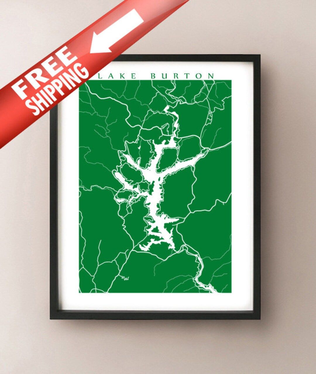 Lake Burton GA Map Print  Rabun County Georgia Poster - Etsy | Etsy (US)